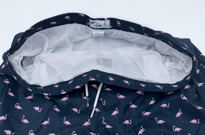 $55 Bermies Men’s 4.5” Swim Trunks-Flamingo 2.0 -Dark Blue- Large- New with tags