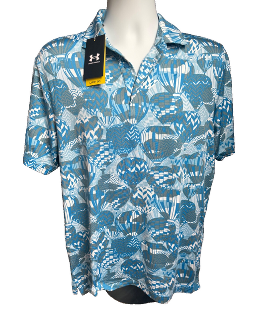 $50 Under Armour Men’s-Playoff 3.0 Hot Air Poli-Cosmic Blue-Medium-New Tag