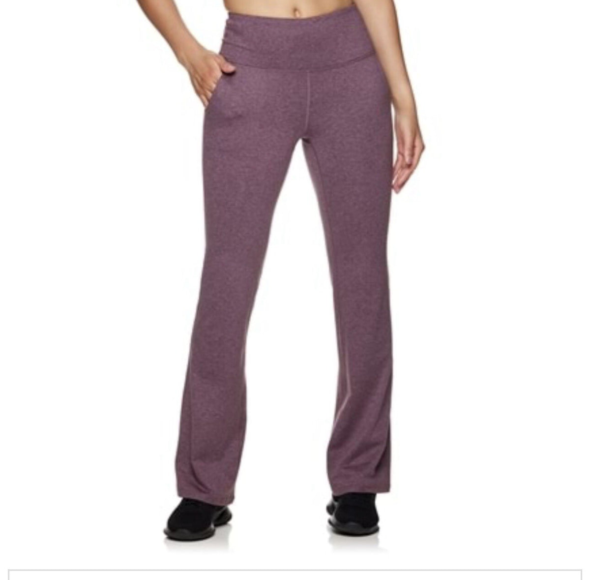 Gaiam Women’s - Zen Marled Flare Legging-Huckleberry Heather-Med- New Tag $55