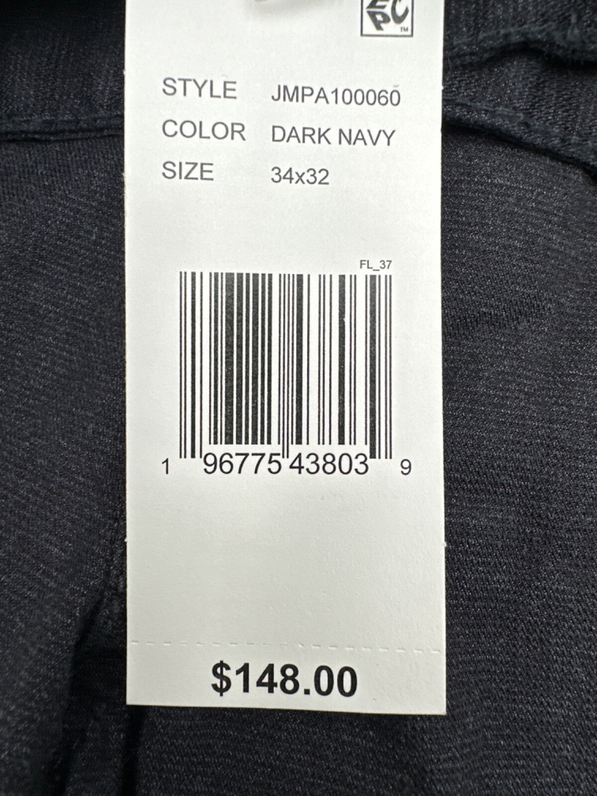 $148 Johnnie O Men's Pants - JMPA100060 - Dark Navy - 34W x 32L - New With Tags