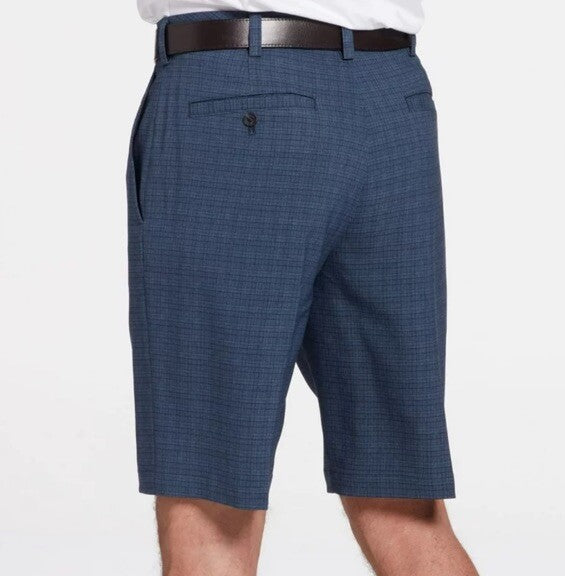 Walter Hagen Men's Perfect 11 Golf Shorts-Plaid Navy- Size 30W NWT