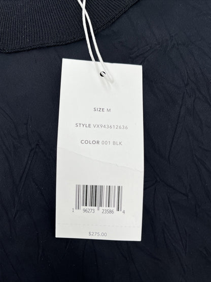 $275 Vince Women’s Sleeveless Satin Blend Top VX943612636- Black- Medium-New Tag