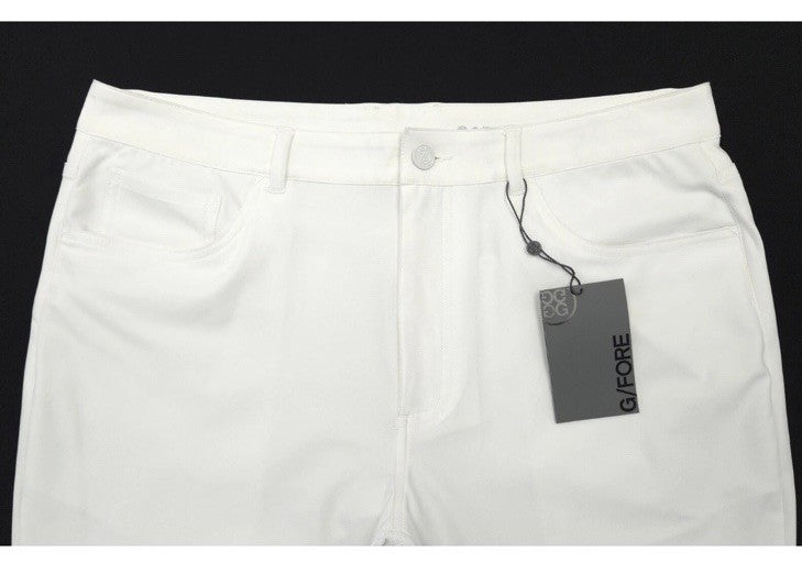 $185 G/FORE Men’s 36 Performance Stretch Tour 5 Pocket Pants-Snow White-34W-New
