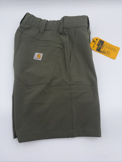 Carhartt Men's Force Sun Defender Relaxed Fit  Shorts-Dusty Olive- Large-New