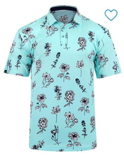 $68 Swannies Men’s Golf Epp Polo Shirt- Aqua/White- XLarge - New With Tags