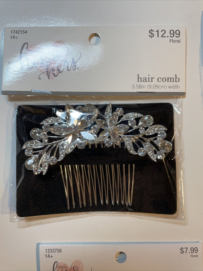 Combo Lot 3 PCs Studio His & Hers WEDDING Set: Hair Comb - Headpiece- Bracelet