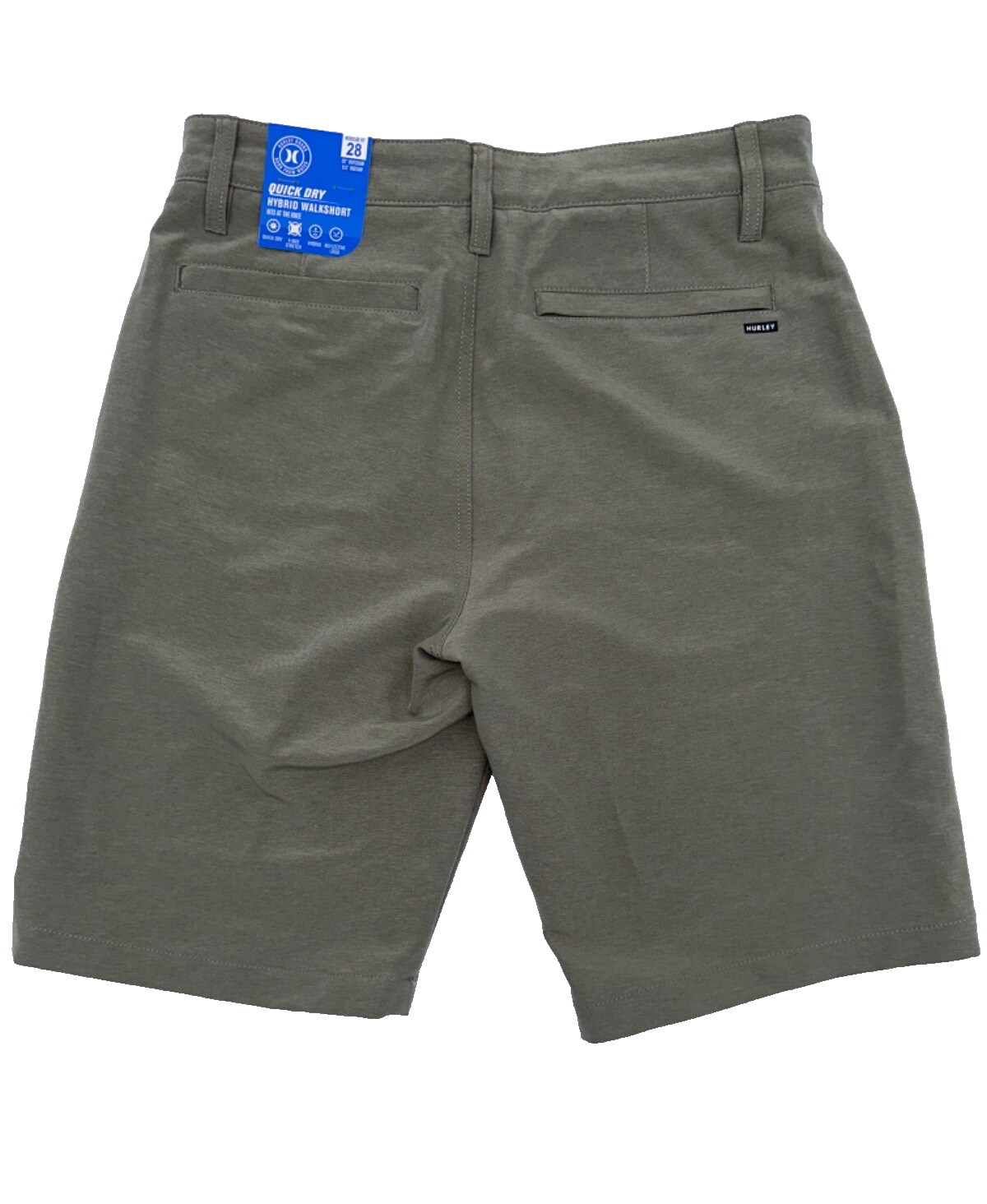 $50 Hurley Men's 4 Way Stretch Heathered Walk Short - Woodlands - Size 28 - New