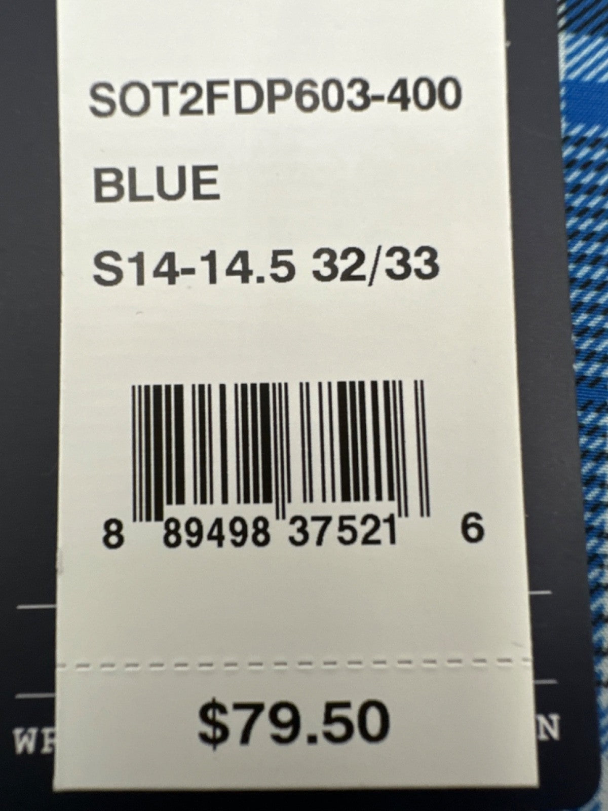 $80 Society Of Threads Men's Button Down 4 Way Stretch Shirt - Blue - Small-New
