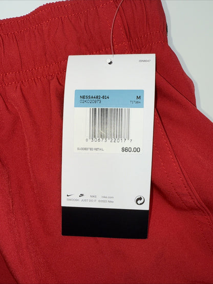 $60 NIKE Men’s Shorts Swim Trunks Content Volley 9”-Red/Black -Medium- New Tag
