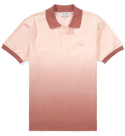 $135 Lacoste Men's Ombre Pique Polo - Light Pink - Medium - New With Tag