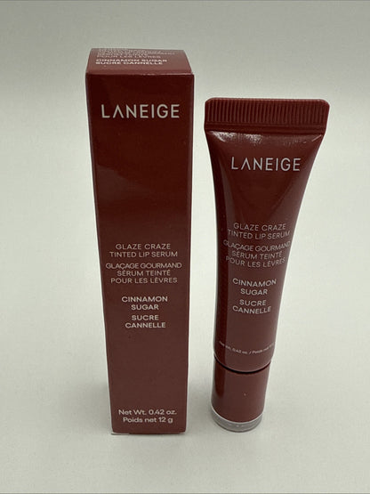 LANEIGE Glaze Craze Tinted Lip Serum CINNAMON SUGAR 0.42 oz / 12 g NIB