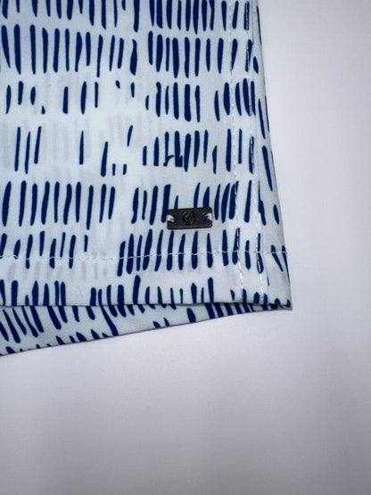 $64 Harmonqlo Men’s Samoa Swim Shorts 6” - White/Blue- Small - New With Tag