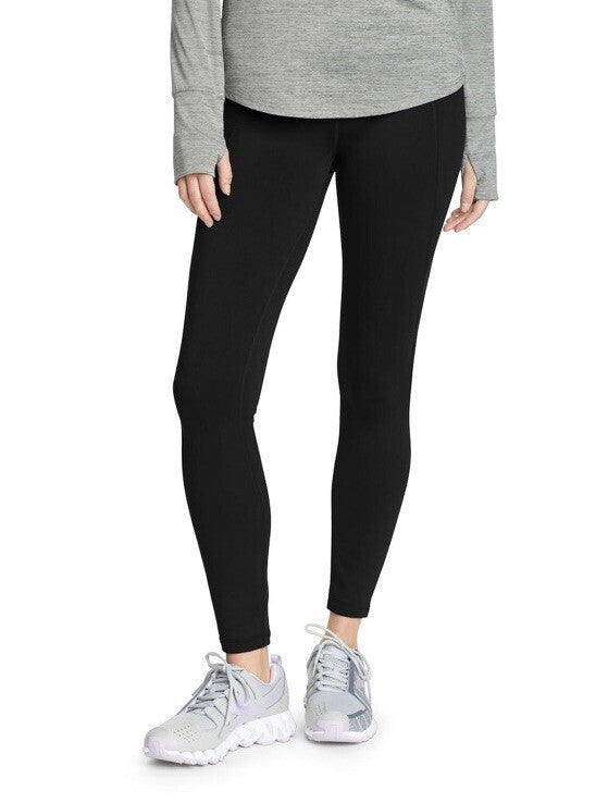 $109 Eddie Bauer Women’s Glacier Peak Tight Warm Pant-Black-Medium-New Tags