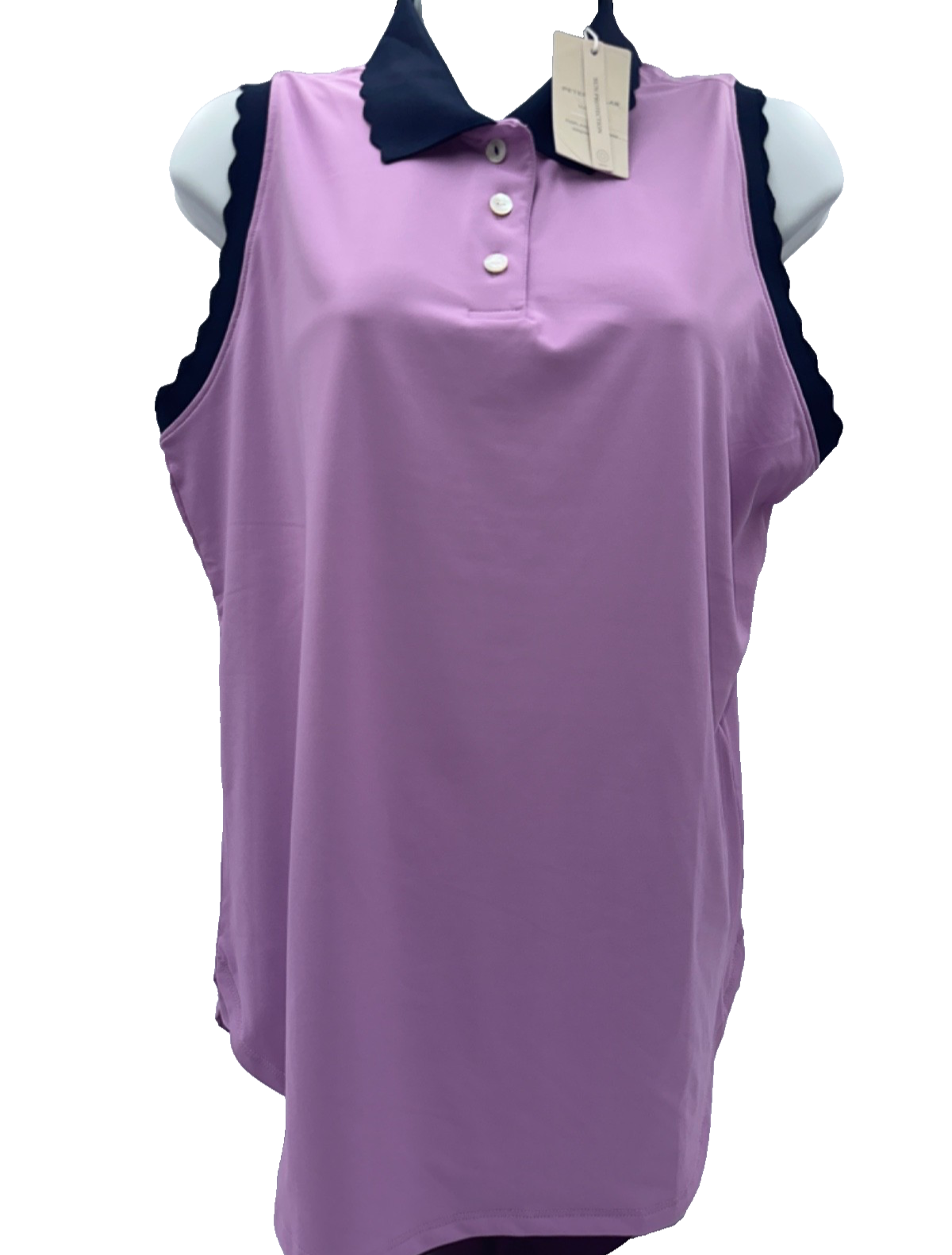 $90 Peter Millar Women’s Golf/Tennis Sleeveless Polo - Purple - Large - New Tag