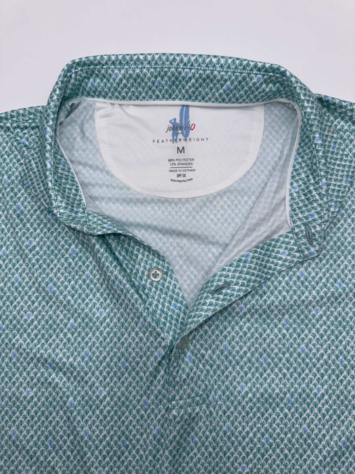 $110 Johnnie O Men's Featherweight Performance Polo - Green Grass - Medium -New
