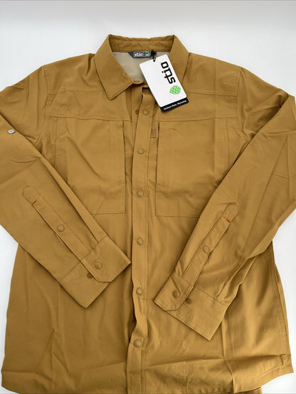 $120 Stio Men’s Hatcher Button Shirt Long Sleeve -Barren Butte -Medium-New