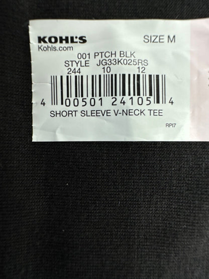 SO Women’s V Neck Tshirt - JG33K025RS - Black - Medium - New With Tag