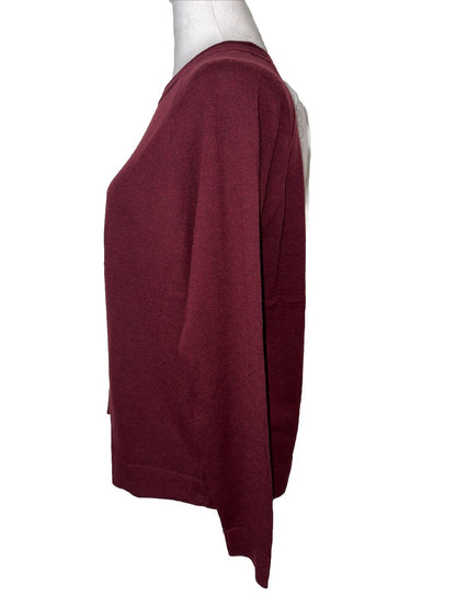 $100 Smartwool Women’s Colorblock Sweater-Cherry Heather (Maroon)-Medium -New
