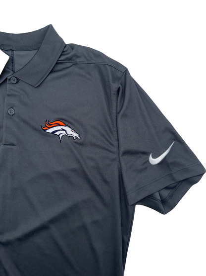 $68 Nike Men's Denver Broncos Polo  Shirt - Charcoal - Small - New With Tags