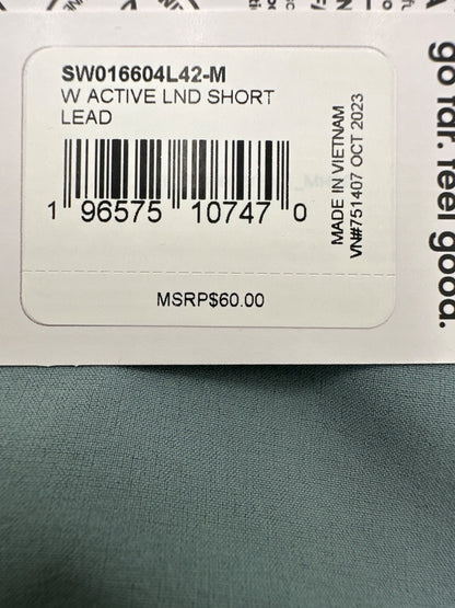 $60 SmartWool Women's Active Lined Shorts Built-In Briefs - Lead - Medium - New