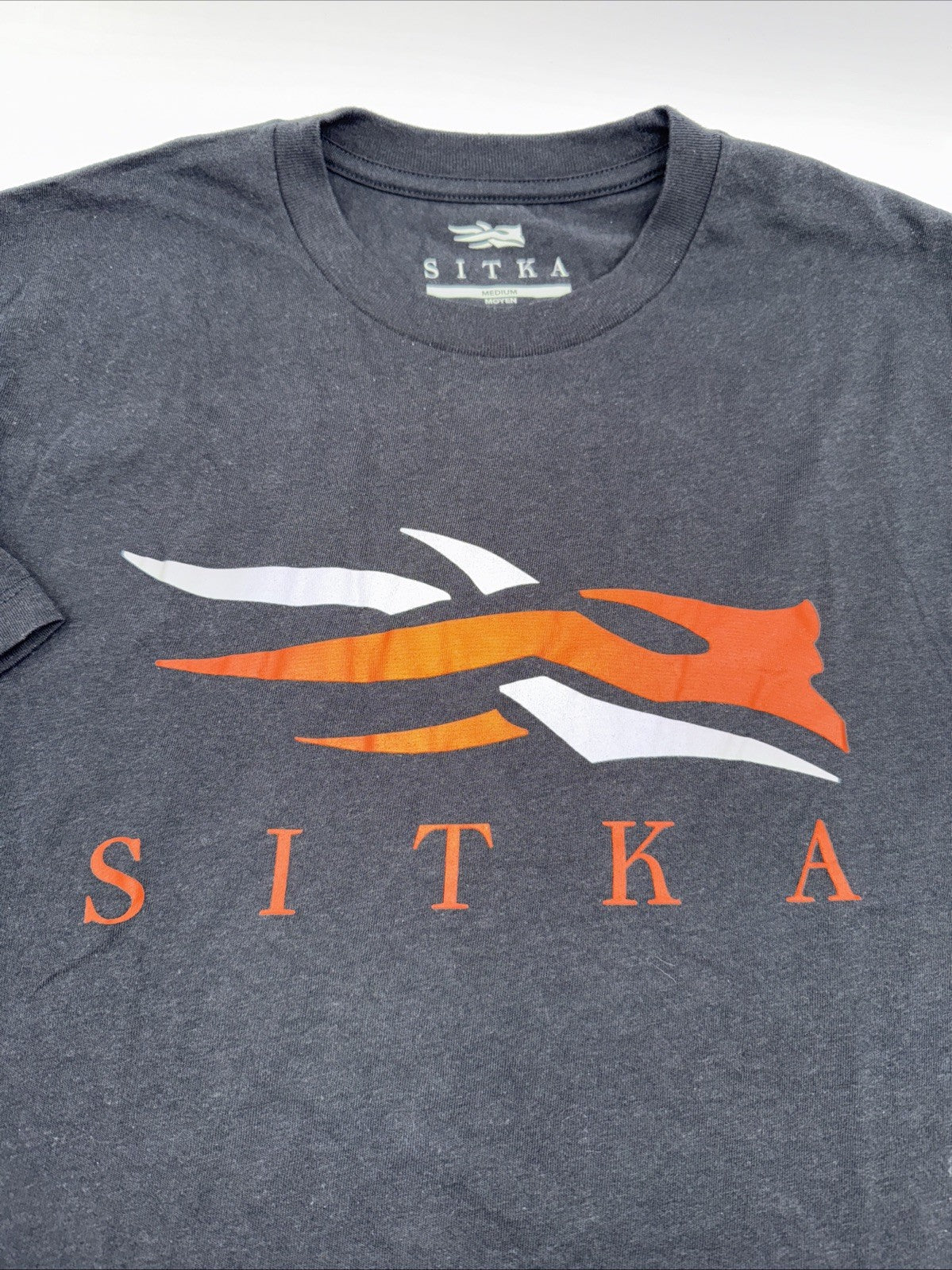 Sitka Men’s Gear Icon Tee Black Orange  600087-BKOR-Medium- New Tag