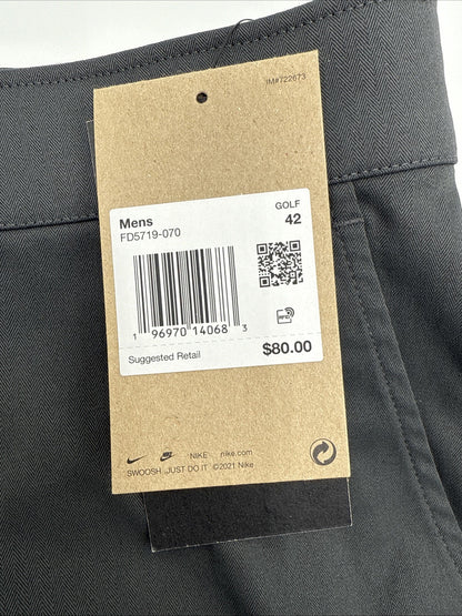 $80 Nike Men’s Tour 10" Chino Golf Shorts FD5719-070- Smoke Grey-Size: 42W-New