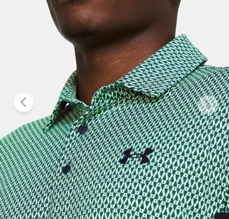 $70 Under Armour Golf Men's Playoff 3.0 Density Polo Shirt-Green-Small-New Tag