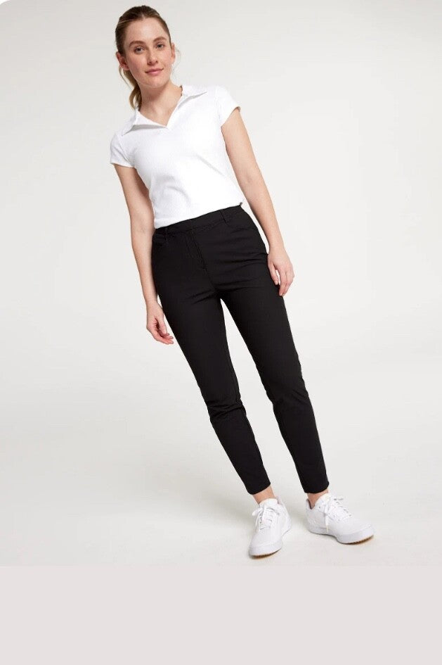 $88 Calia Women’s-Slim Fit Golf Pants-Pure Black- Size 6- (30W) New Tag