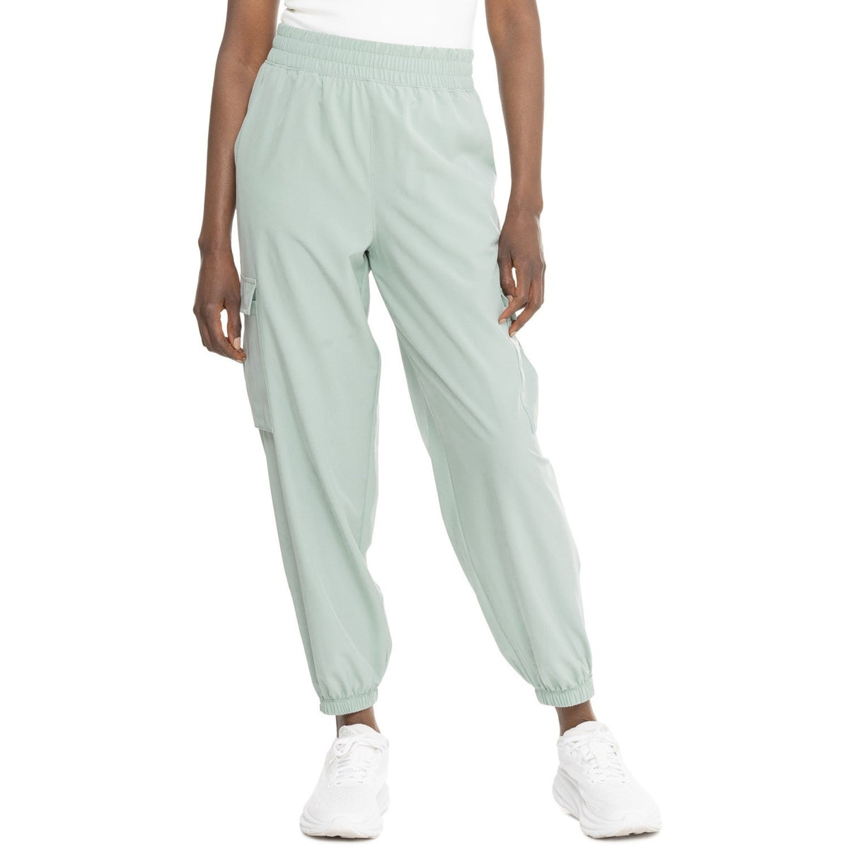 $50 ASICS Women's Stretch-Woven Cargo Jogger - Green - Medium - New With Tags