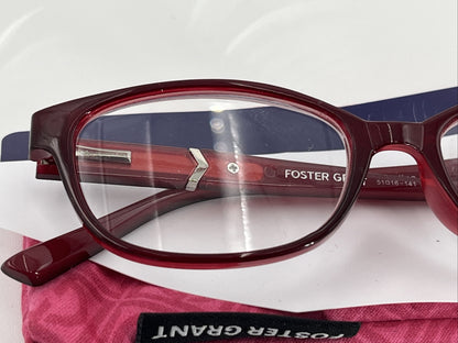 FOSTER GRANT Parissa Unisex Fashion Maroon Reading Glasses +2.75 Retail $25.99