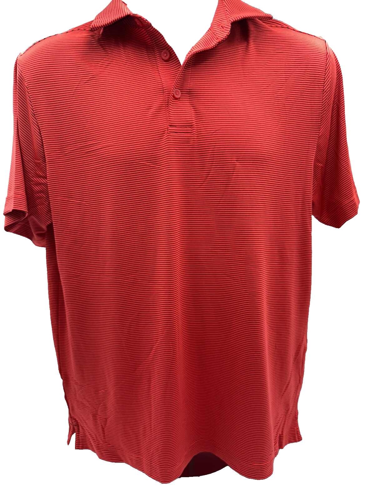 $50 Under Armour Men’s Power T2 Golf Polo-Red/Black Stripe- Medium- New with tag