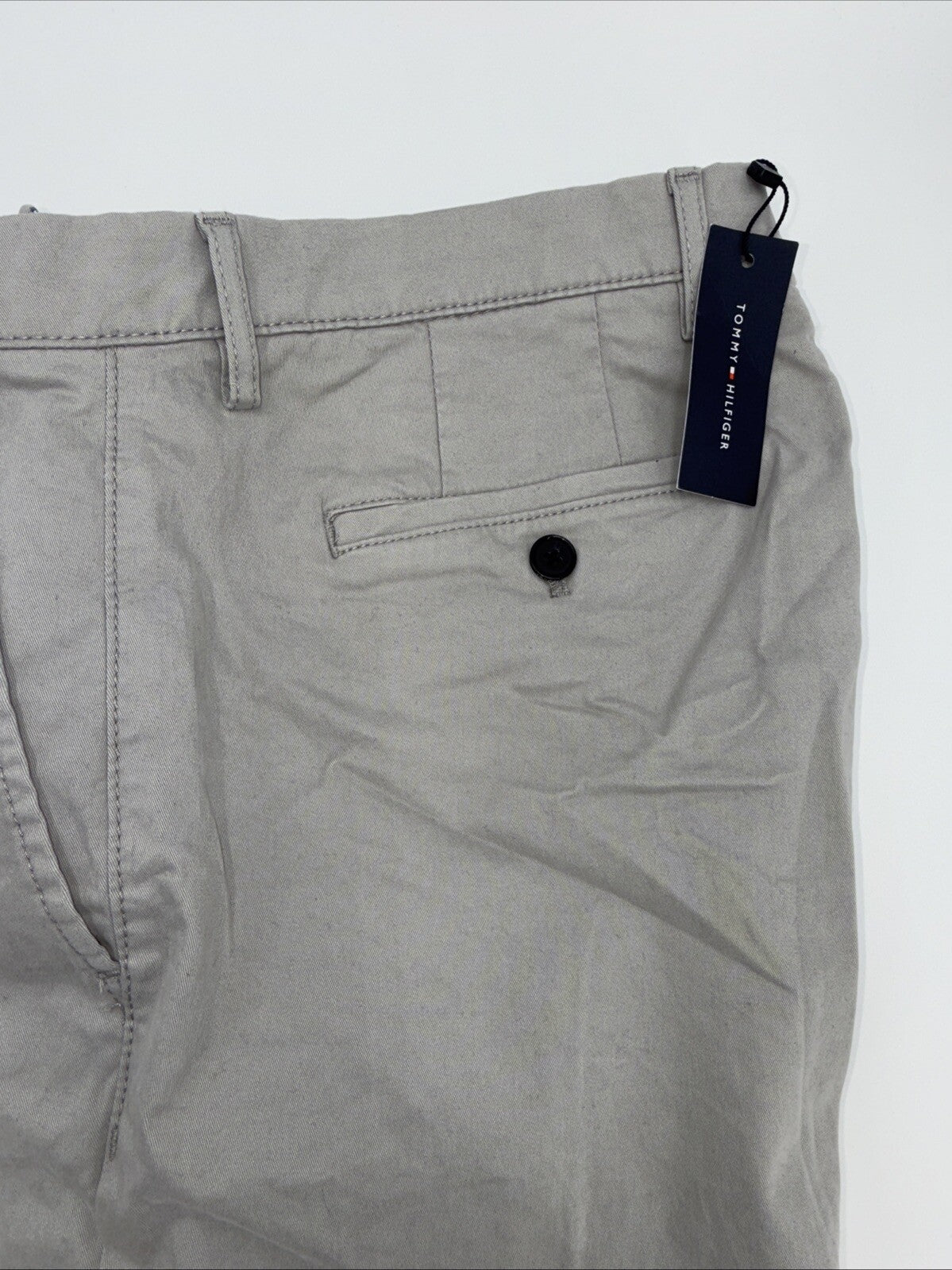 $80 Tommy Hilfiger Men The Flex Chino Cotton Casual Pants -Drizzle Grey-32W 30L