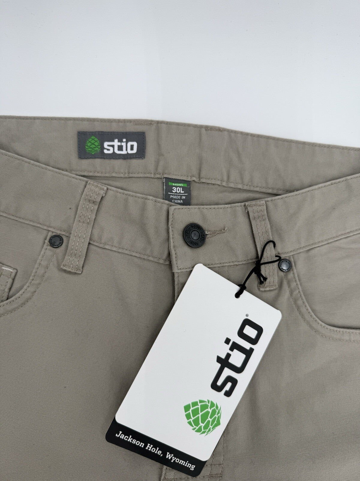 $100 Stio Men’s Organic Rivet Canvas Utility Pants- Talus- Size: 30 Long -New