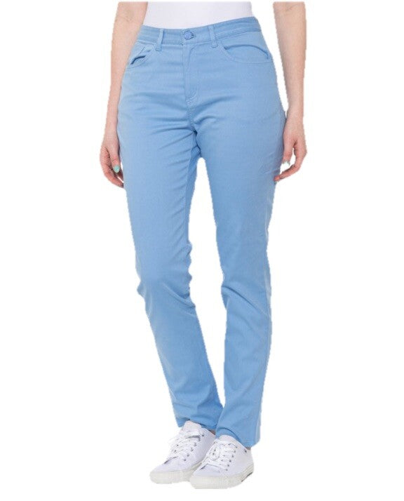 $165 GFORE Women’s Golf Essential 5-Pocket Golf Straight Leg Pants-Blue-Size 10
