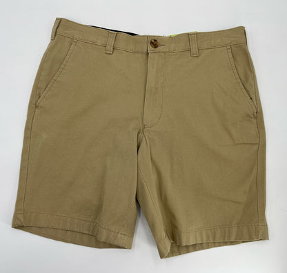 $55 CLUB ROOM Men’s Regular Fit 9" 4-Way Stretch Shorts- Beige Tan- 30” -New Tag