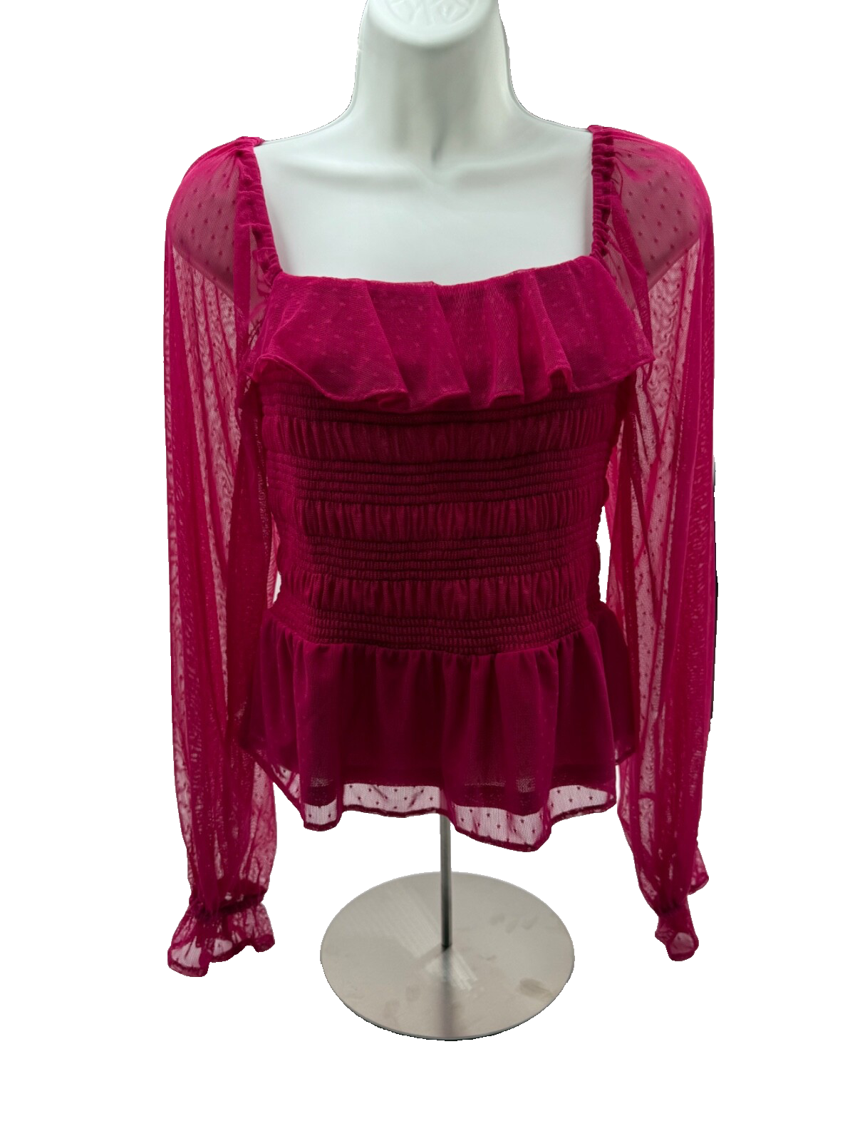 $52 LC Lauren Conrad Women’s-Cropped Party Shirt- Jersey Pink- Small-New Tag