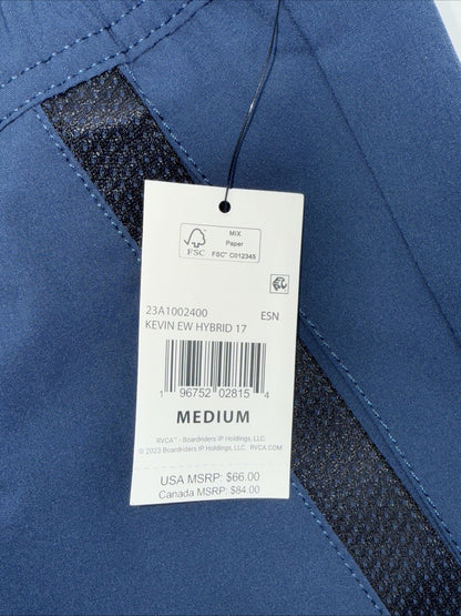 $66 RVCA Men’s Kevin Hybrid 17" Athletic Shorts- Navy Blue - Medium -New Tag