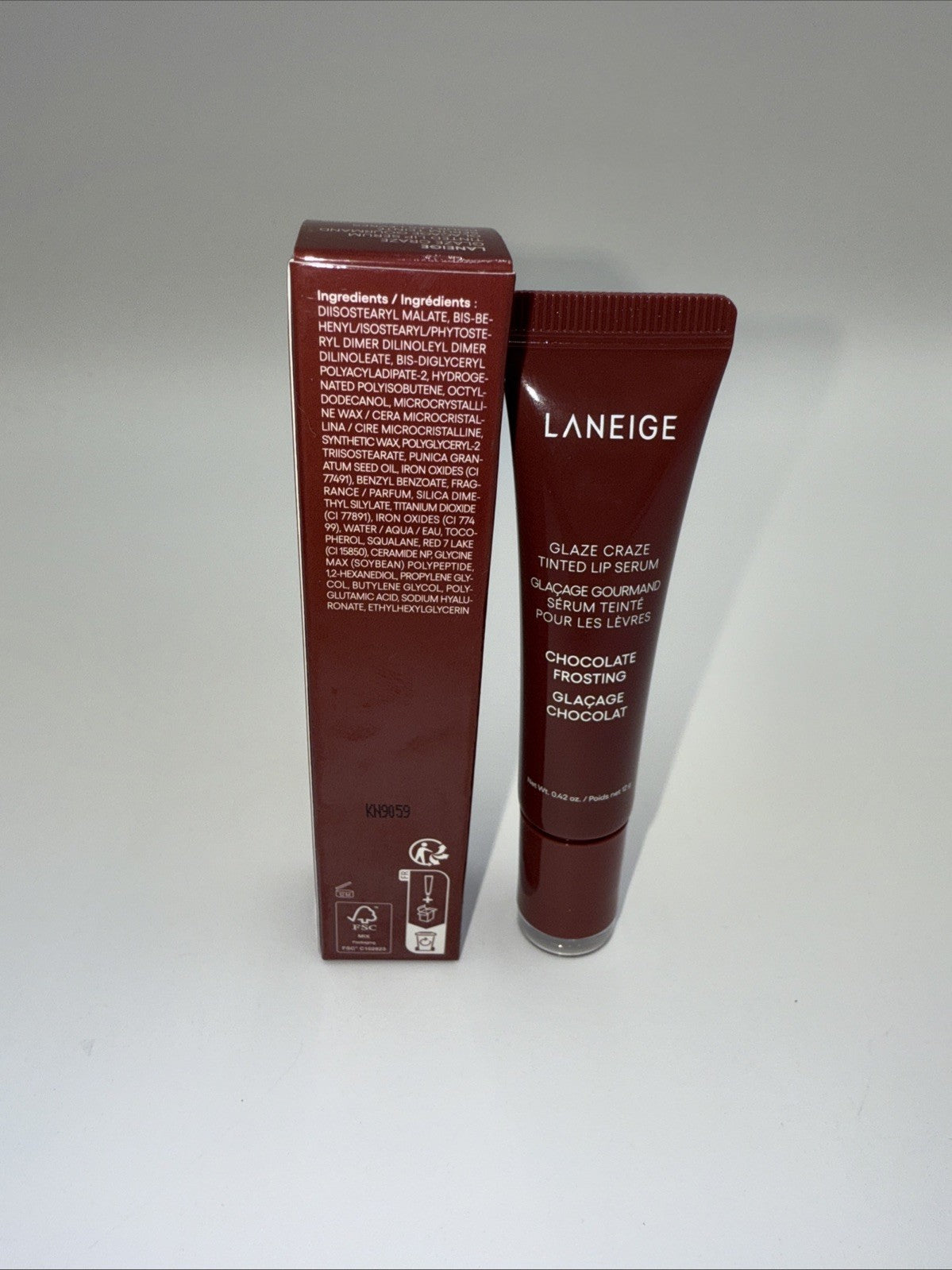 LANEIGE Glaze Craze Tinted Lip Serum -Chocolate Frosting- 0.42 oz / 12 g NIB