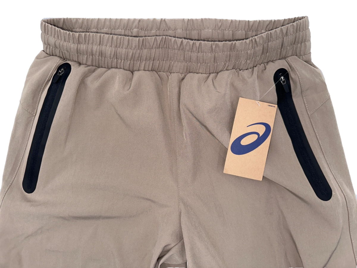 $60 Asics Men's Woven Stretch Pants - Khaki/ KH093 - Small - New With Tags