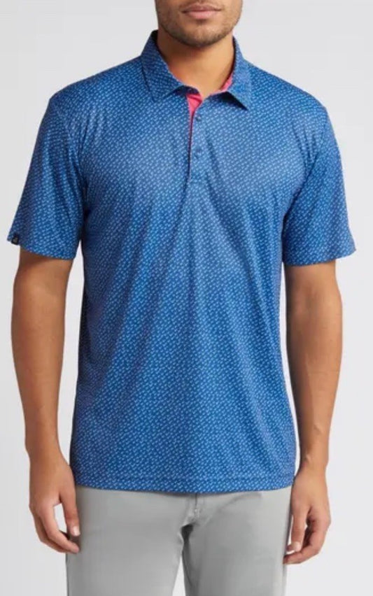 $65 Swannies Men’s Golf Ashton Polo Shirt- Navy Blue - Small- New With Tags
