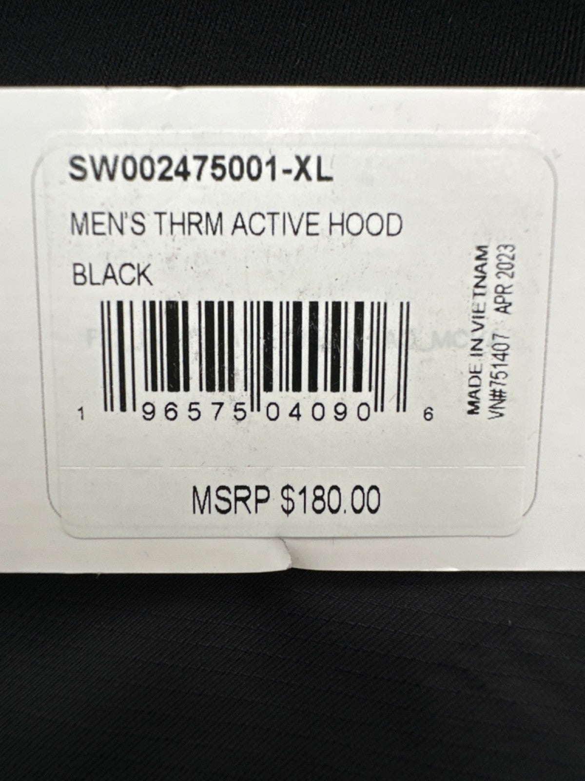 $180 Smartwool Men's Thermal Merino Active Hoodie - Black - XLarge - New