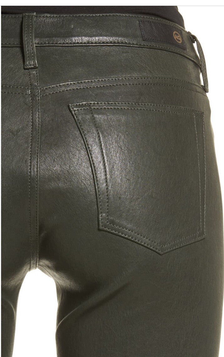 $975 Adriano Goldschmied AG Women’s The Legging Super Skinny Pants-Olive-27W-NEW