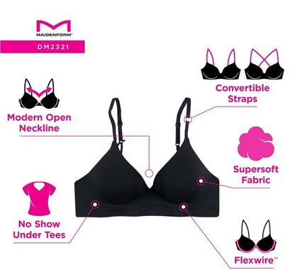 Maidenform Women’s Barely There Underwire T-Shirt Bra DM2321 - Blush- 36C