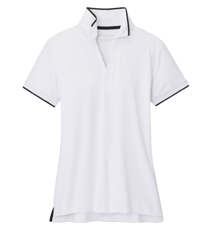 $100 Petter Millar Women's Betty Drop V Polo - Black/White - Medium - New Tags