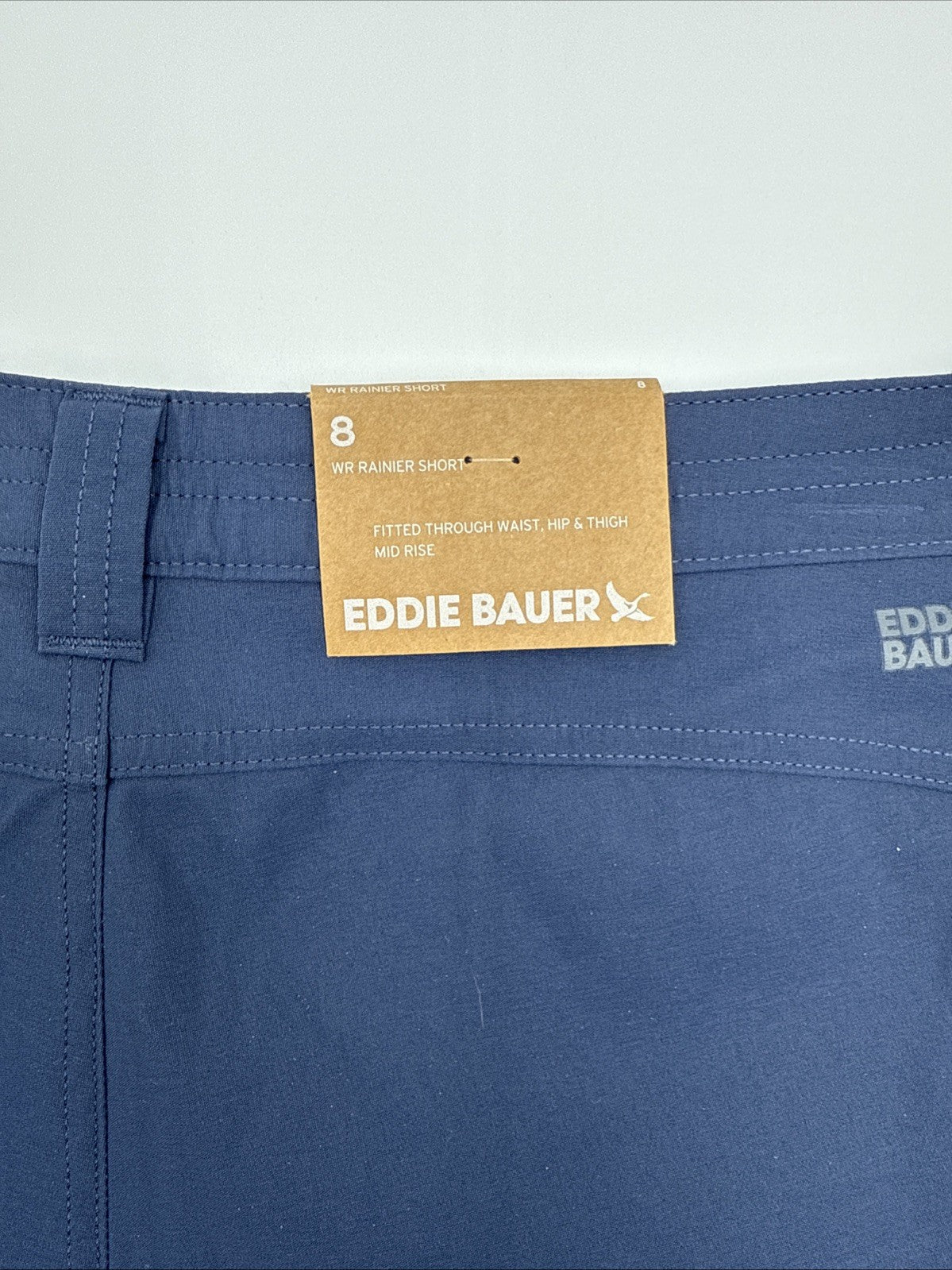$60 Eddie Bauer Women’s Rainier Bermuda Shorts -Indigo -Size: 8 (31W)- New