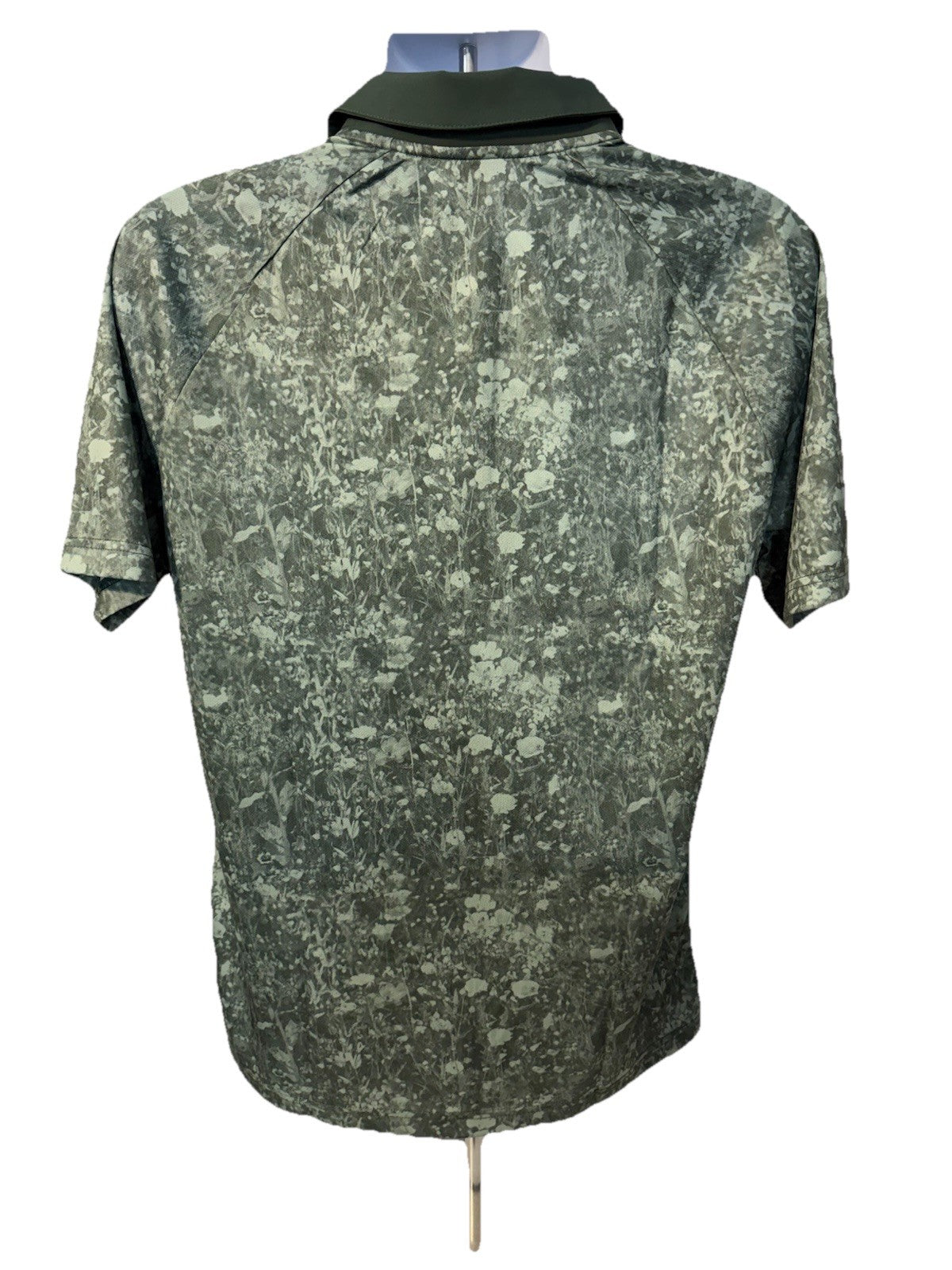$65 Adidas Men's Petal Print Golf Polo Shirt - Hazy Green - Medium -New
