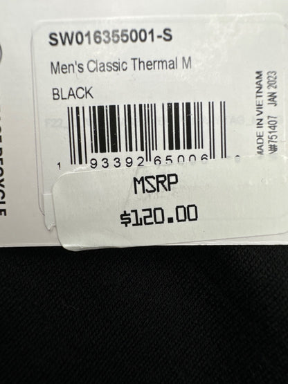 $120 Smartwool Men's Classic Thermal Merino 1/4 Zip Base Layer Top-Black-Small