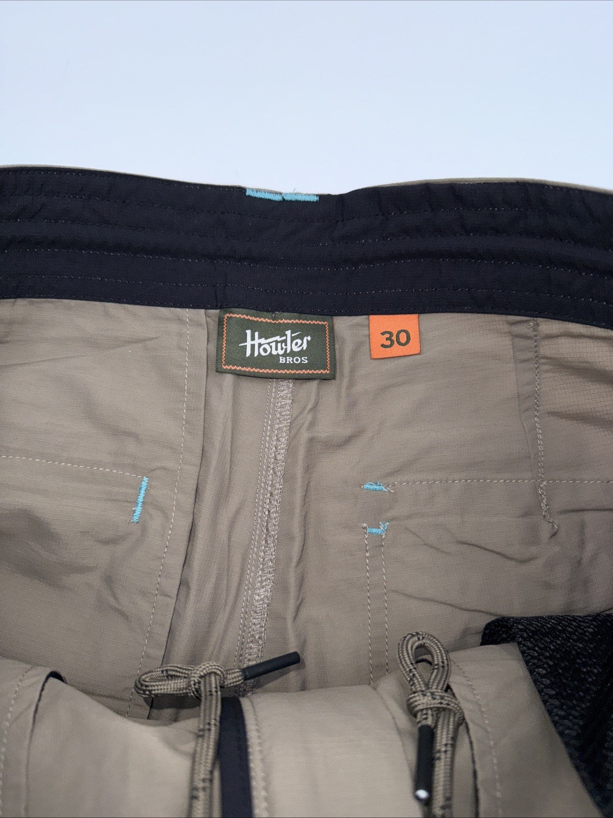 $69 Howler Bros Men's Horizon Hybrid Shorts 2.0 7.5" Inseam- Isotaupe- 30W - New