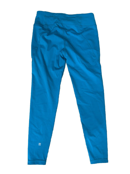 $100 Sweaty Women’s Betty Power Leggings 7/8 Length- Blue -Size: 10 Large - New