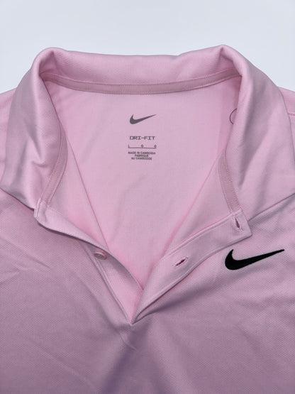 $50 Nike Men's Dri-FIT Short Sleeve Golf Polo Shirt - Pink Foam - Large - New